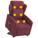 Fauteuil inclinable de massage électrique Rouge bordeaux Tissu