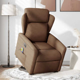 Fauteuil inclinable de massage électrique Marron Tissu