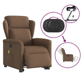Fauteuil inclinable de massage électrique Marron Tissu
