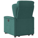 Fauteuil inclinable de massage électrique Vert foncé Tissu