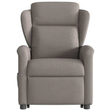 Fauteuil inclinable de massage électrique Taupe Tissu
