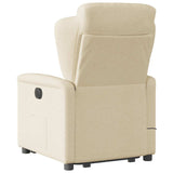 Fauteuil inclinable de massage électrique Crème Tissu