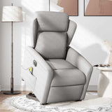 Fauteuil inclinable de massage électrique gris nuage tissu