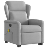 Fauteuil inclinable de massage électrique gris nuage tissu