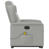 Fauteuil inclinable de massage électrique gris nuage tissu