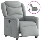 Fauteuil inclinable électrique Gris clair Tissu