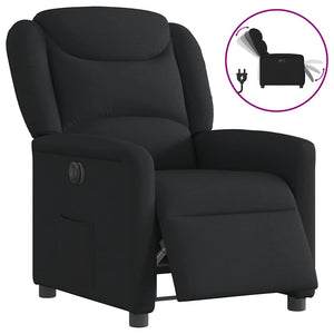Fauteuil inclinable électrique Noir Tissu