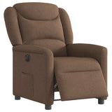 Fauteuil inclinable électrique Marron Tissu