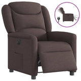 Fauteuil inclinable électrique Marron foncé Tissu