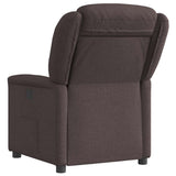 Fauteuil inclinable électrique Marron foncé Tissu