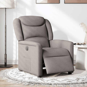 Fauteuil inclinable électrique Taupe Tissu