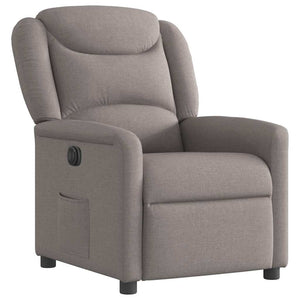 Fauteuil inclinable électrique Taupe Tissu