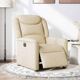 Fauteuil inclinable électrique Crème Tissu