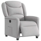 Fauteuil inclinable électrique gris nuage tissu