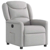 Fauteuil inclinable électrique gris nuage tissu