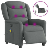 Fauteuil inclinable de massage électrique gris foncé tissu