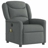 Fauteuil inclinable de massage électrique gris foncé tissu