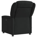 Fauteuil de massage inclinable électrique Noir Tissu