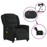 Fauteuil de massage inclinable électrique Noir Tissu