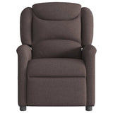 Fauteuil de massage inclinable électrique Marron foncé Tissu