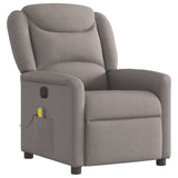 Fauteuil de massage inclinable électrique Taupe Tissu