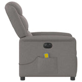 Fauteuil de massage inclinable électrique Taupe Tissu