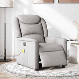 Fauteuil de massage inclinable électrique gris nuage tissu