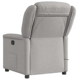 Fauteuil de massage inclinable électrique gris nuage tissu