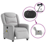Fauteuil de massage inclinable électrique gris nuage tissu
