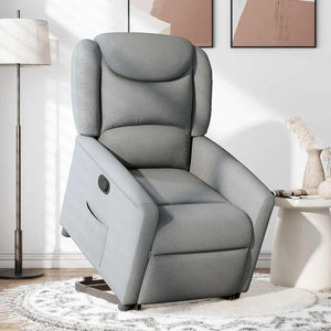 Fauteuil inclinable Gris clair Tissu
