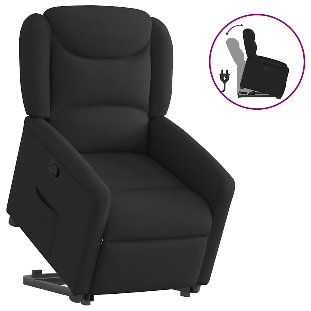 Fauteuil inclinable noir tissu
