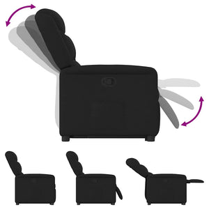 Fauteuil inclinable noir tissu