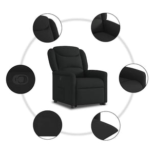 Fauteuil inclinable noir tissu