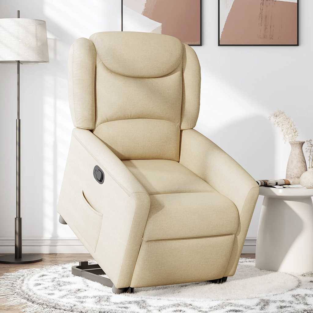 Fauteuil inclinable Crème Tissu