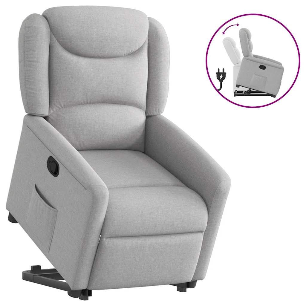 Fauteuil inclinable gris nuage tissu