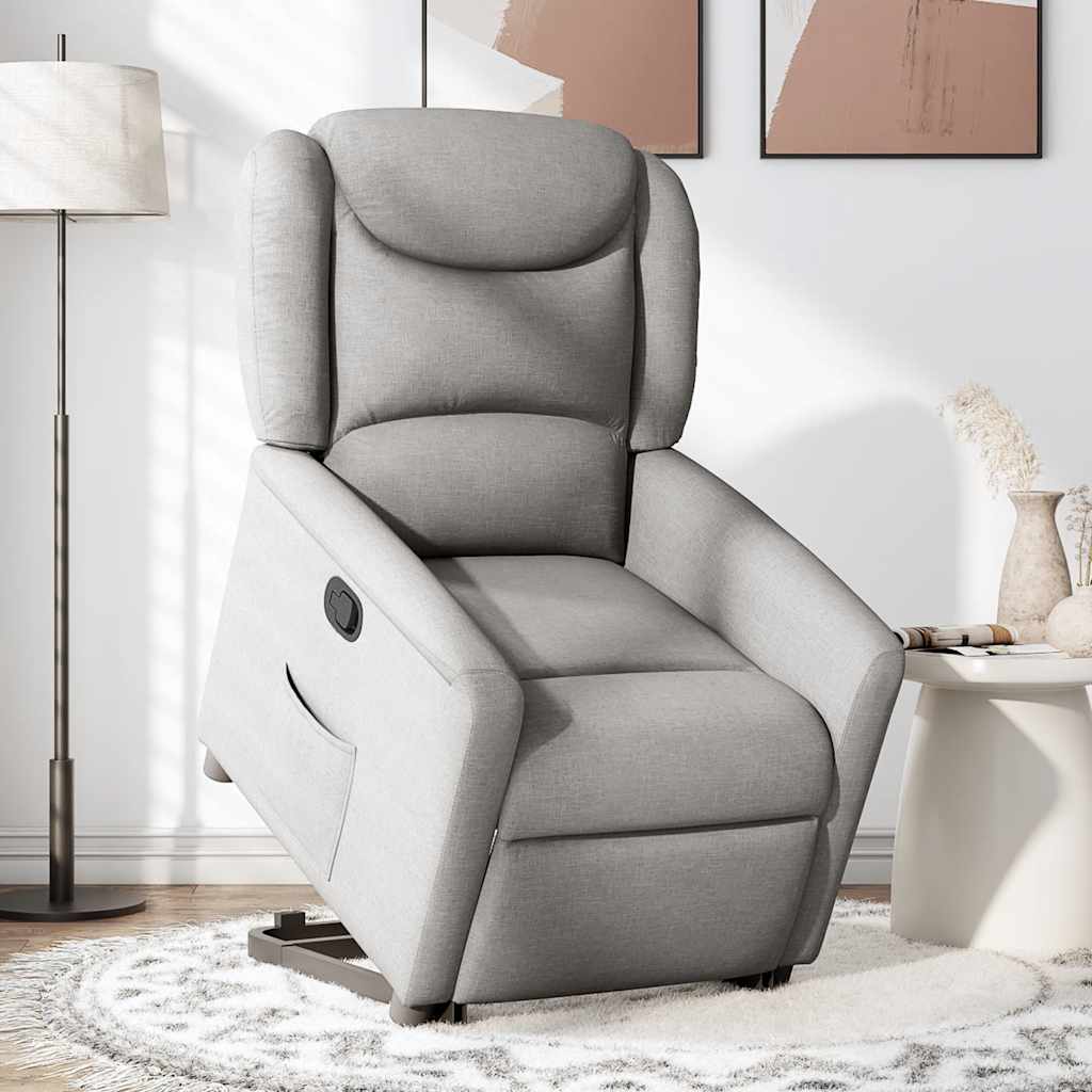 Fauteuil inclinable gris nuage tissu