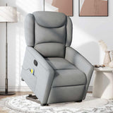 Fauteuil de massage inclinable Gris clair Tissu