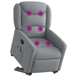 Fauteuil de massage inclinable Gris clair Tissu