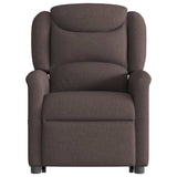 Fauteuil inclinable de massage Marron foncé Tissu