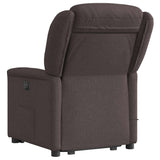Fauteuil inclinable de massage Marron foncé Tissu