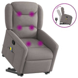 Fauteuil inclinable de massage Taupe Tissu
