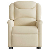 Fauteuil inclinable de massage Crème Tissu
