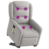 Fauteuil de massage inclinable gris nuage tissu