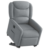 Fauteuil inclinable électrique gris clair tissu
