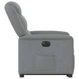Fauteuil inclinable électrique gris clair tissu