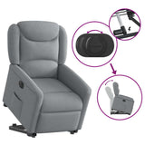 Fauteuil inclinable électrique gris clair tissu