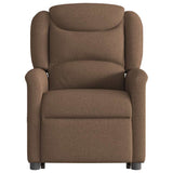 Fauteuil inclinable électrique marron tissu