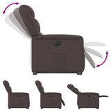 Fauteuil inclinable électrique marron foncé tissu