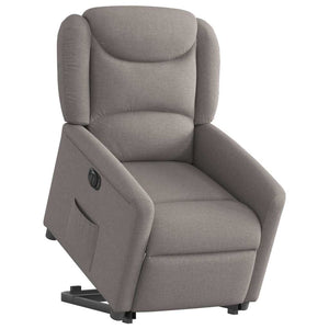 Fauteuil inclinable électrique taupe tissu