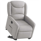 Fauteuil inclinable électrique gris nuage tissu